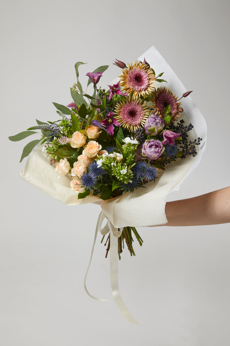 Loose Cut Flower Bouquet-Wrapped — Flower Kiosk