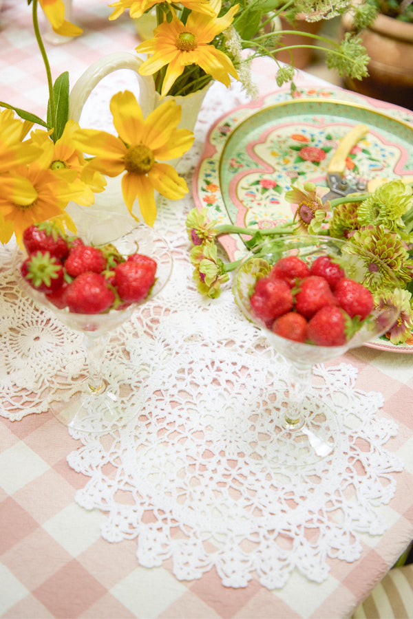 Hand-Crocheted Table Doilies (Set of 2)