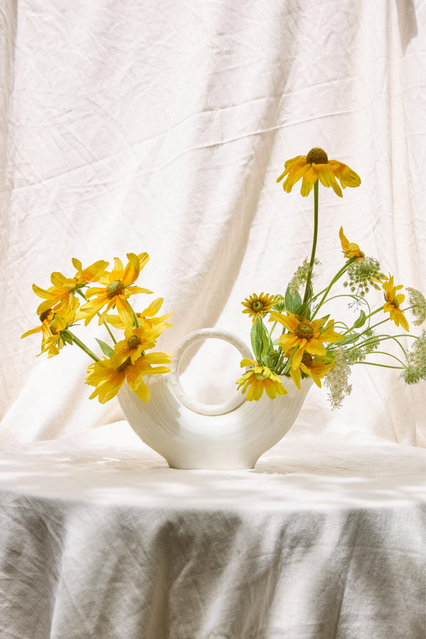 Scalloped Handle Vase