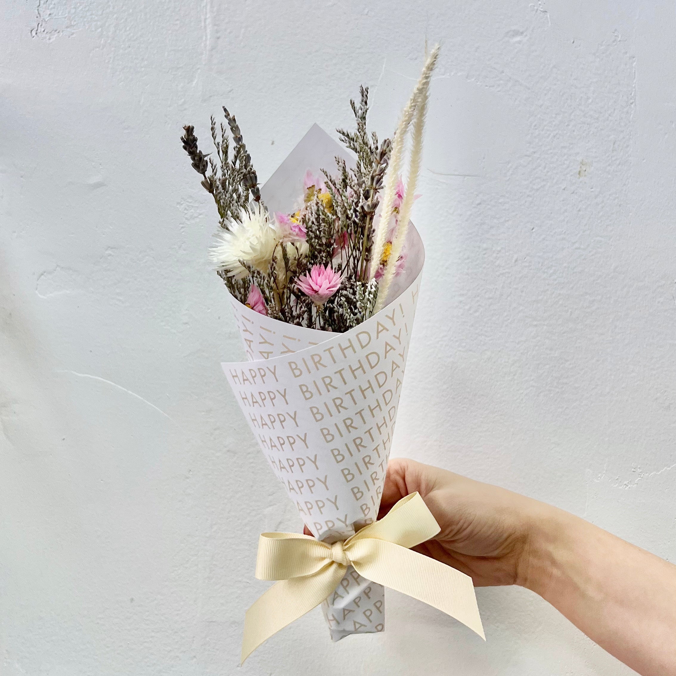 Pink Mini Dried Flower Bouquet